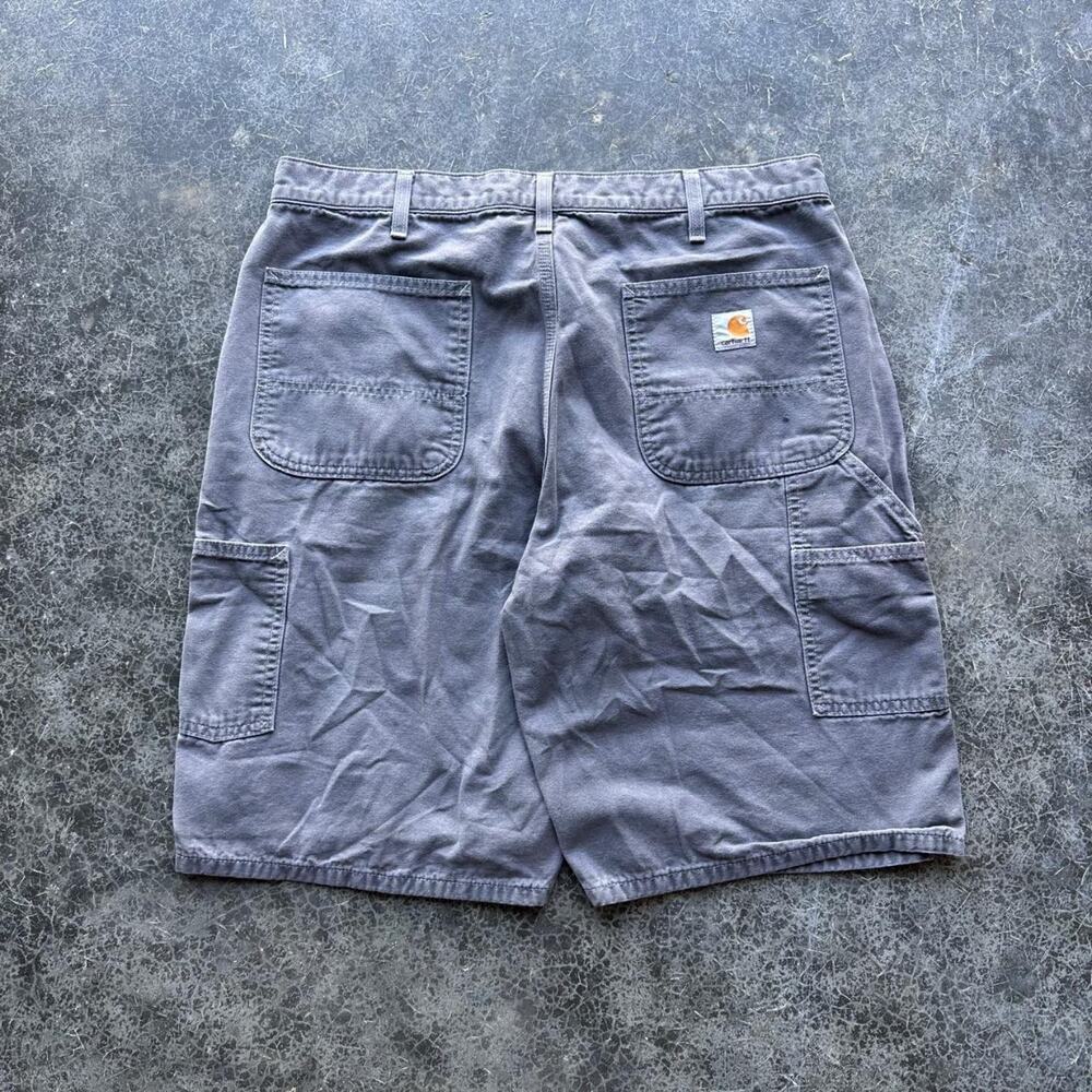 Y2K 2000s Carhartt Gray Summer Essential Hiking Granola Carpenter Shorts 36''